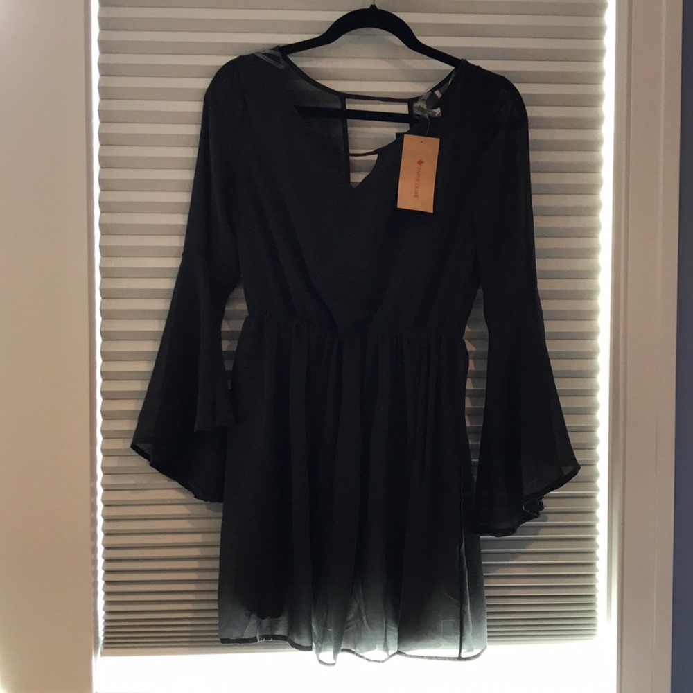 Grey/purple long sleeve dress NEW
